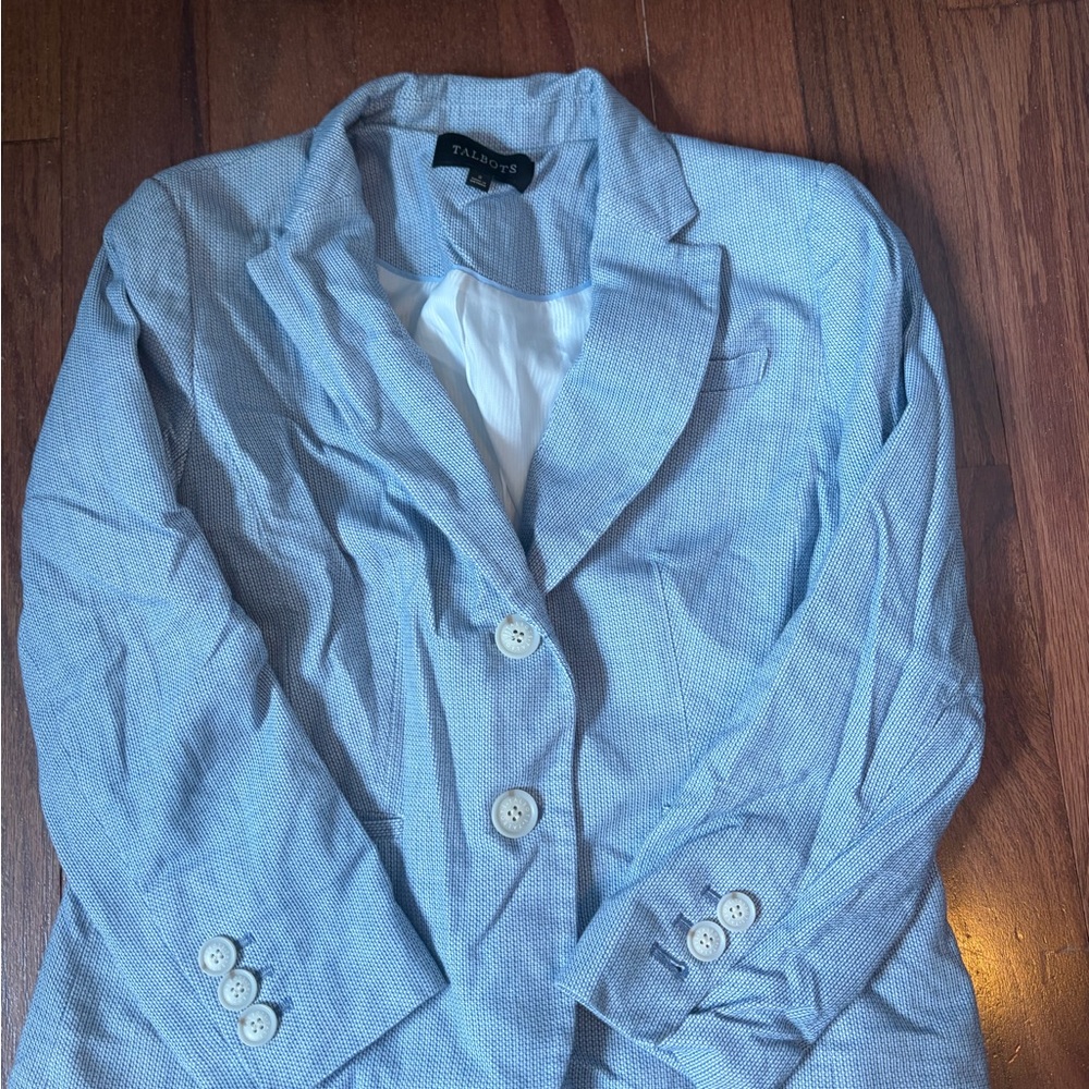 Talbots Women's Sky Blue Blazer